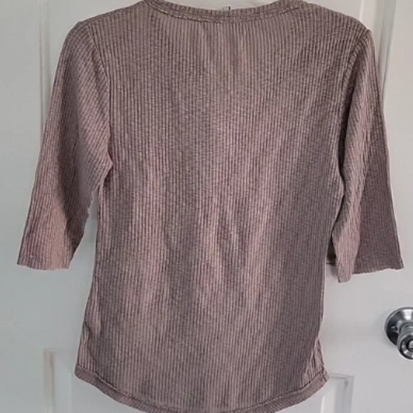 Ribbed Lace-Up Top - Picture 2 of 2